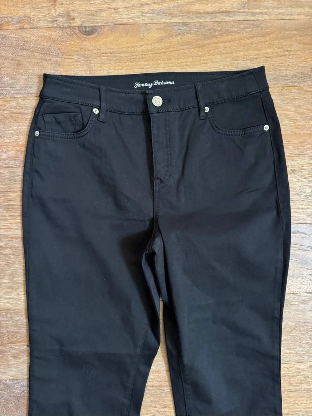 Tommy Bahama Boracay Beach High Rise Ankle Black Pants Size 8 x 28